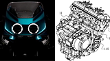 CFMoto 500SR's four-cylinder engine leaked in patent images