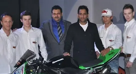 MS Dhoni unveils Mahi racing MS Dhoni unveils Mahi racing