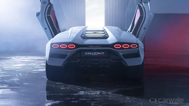 The landscape behind the Lamborghini The landscape behind the Lamborghini
