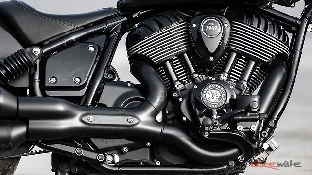 Indian Chief Dark Horse engine from left Indian Chief Dark Horse motorbike from left
