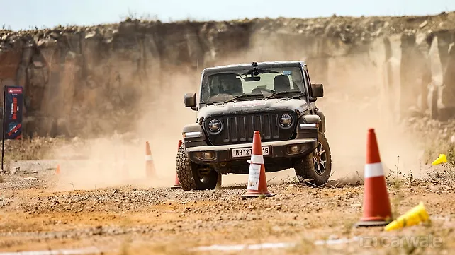 Front view of Mahindra Thar Front view