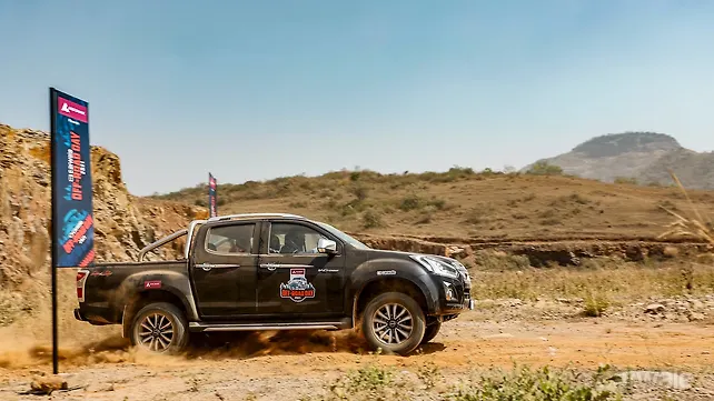 Mahindra Thar .'s left rear three quarters Rear left three quarters