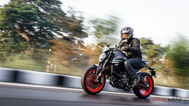 Ducati Monster BS6 action Ducati Monster BS6 action