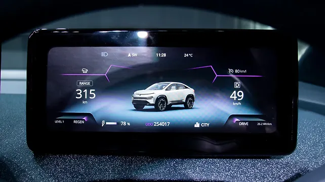 Tata Curvv EV . Concept Instrument Cluster Tata Curvv EV . Concept Instrument Cluster