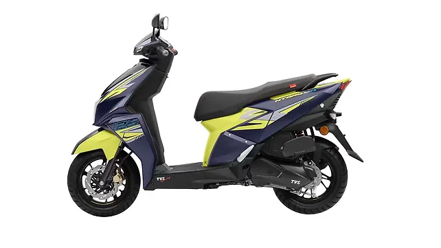 TVS Ntorq 125 Left Rear Three Quarter TVS Ntorq 125 Left Rear Three Quarter