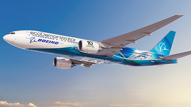 Boeing ecoDemonstrator being tested with SAF