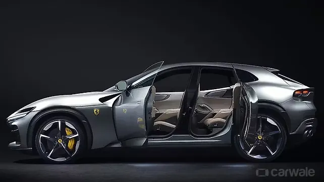 Внедорожник Ferrari Purosangue, вид слева Внедорожник Ferrari Purosangue, вид слева