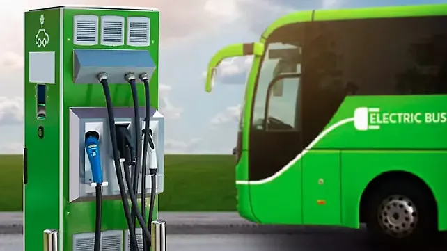 Electric bus and charging port (Representational Image) Electric bus and charging port (Representational Image)