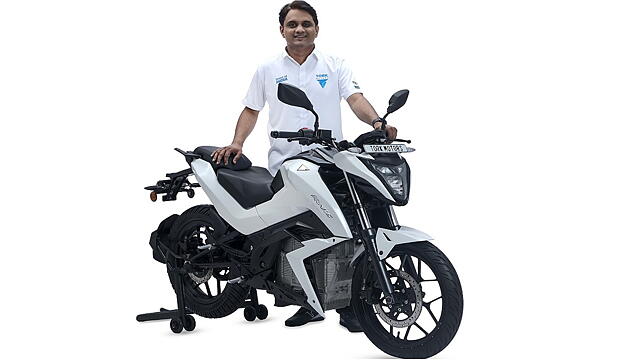 Kapil Shelke, Founder & CEO, Tork Motors With Kratos Electric Motorcycle