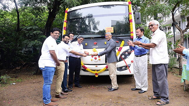 As part of the collaboration, Ashok Leyland handed over to NCCRD a 9-meter passenger electric bus