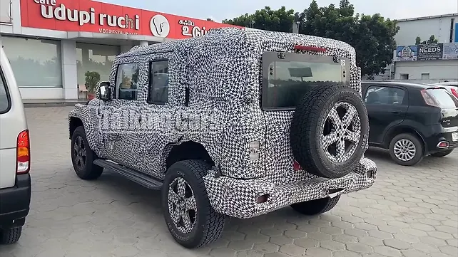 Five-door Mahindra Thar continues testing; interiors spied
