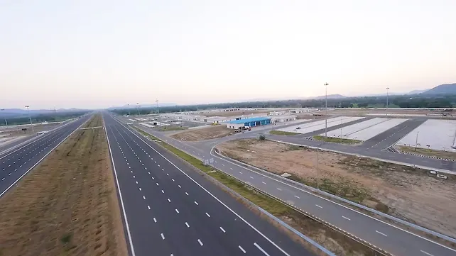 A glimpse of the under-construction Delhi Mumbai Expressway. A glimpse of the under-construction Delhi Mumbai Expressway.