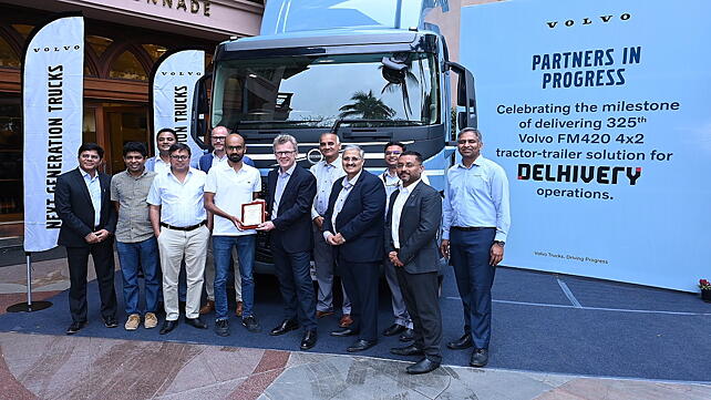 Volvo and Delhivery officials