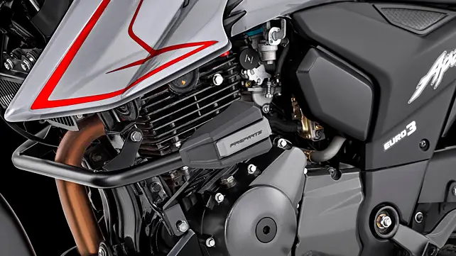 TVS Apache RTR 200 4V Engine From Left TVS Apache RTR 200 4V Engine From Left