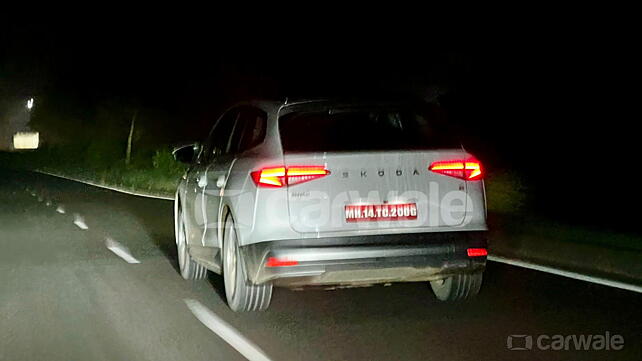 Skoda Enyaq EV spotted again; interior leaked - CarWale
