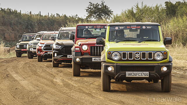 CarWale Off-Road Day 2023 featuring Jimny, Thar, Gloster, Hilux, Defender,  G-Wagon - CarWale