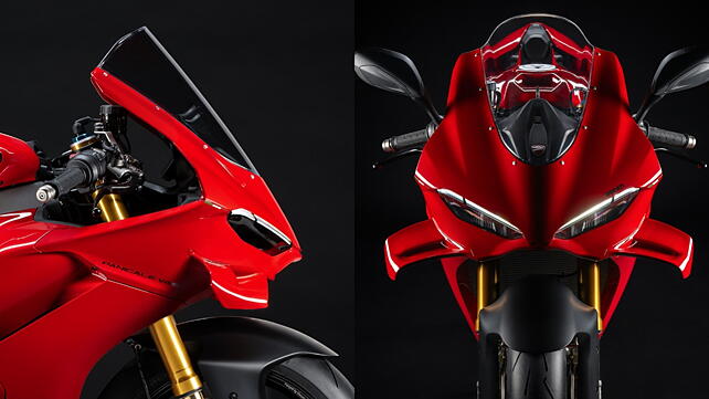 Ducati Panigale V4 side and front view