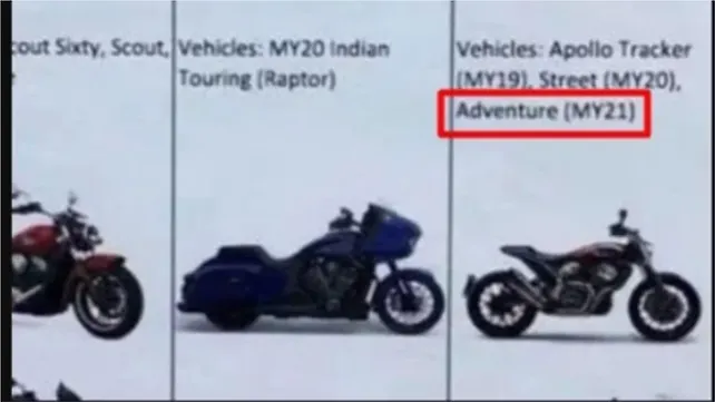 Indian FTR 1200 Indian Adventure bike leaked document Indian FTR 1200 Indian Adventure bike leaked document