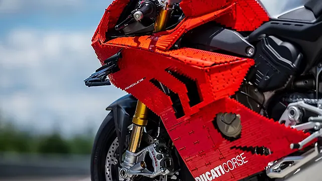 Life-sized Lego Ducati Panigale V4R unveiled - BikeWale