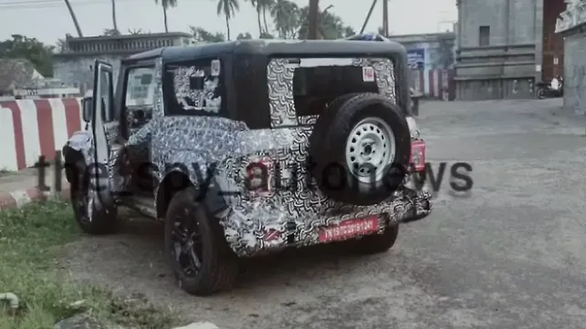 Mahindra New Thar BS6 left rear three quarter Mahindra New Thar BS6 left rear three quarter