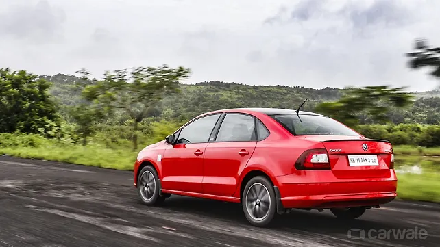 Skoda New Rapid Left Rear Three Quarter Skoda New Rapid Left Rear Three Quarter
