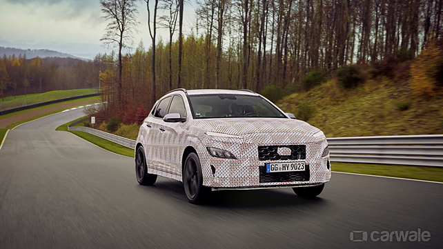Hyundai Kona électrique trois quarts avant droit Hyundai Kona électrique trois quarts avant droit