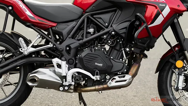 Benelli TRK 502 Engine From Right Benelli TRK 502 Engine From Right