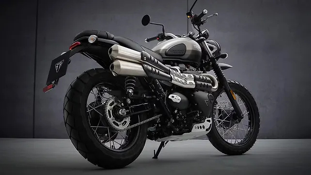 Triumph Street Scrambler Right Rear Three Quarter Triumph Street Scrambler Right Rear Three Quarter