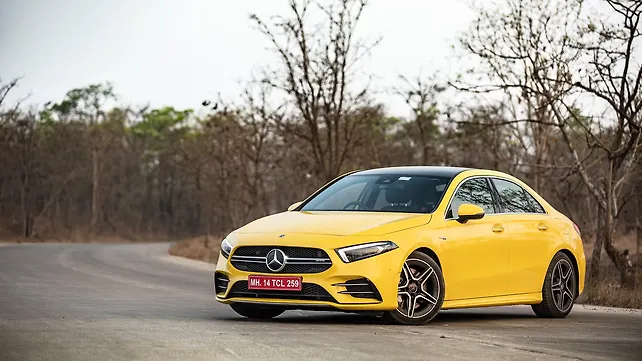 Mercedes-Benz AMG A35 Limousine Left Front Three Quarter Mercedes-Benz AMG A35 Limousine Left Front Three Quarter