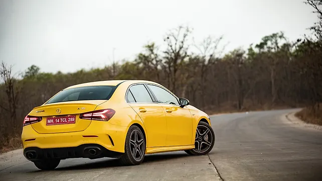 Mercedes-Benz AMG A35 Limousine Right Rear Three Quarter Mercedes-Benz AMG A35 Limousine Right Rear Three Quarter