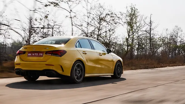 Mercedes-Benz AMG A35 Limousine Right Rear Three Quarter Mercedes-Benz AMG A35 Limousine Right Rear Three Quarter