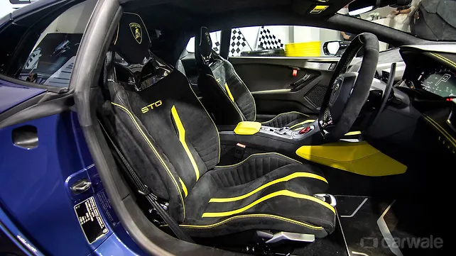 Front row of Lamborghini Huracan STO Front row of Lamborghini Huracan STO