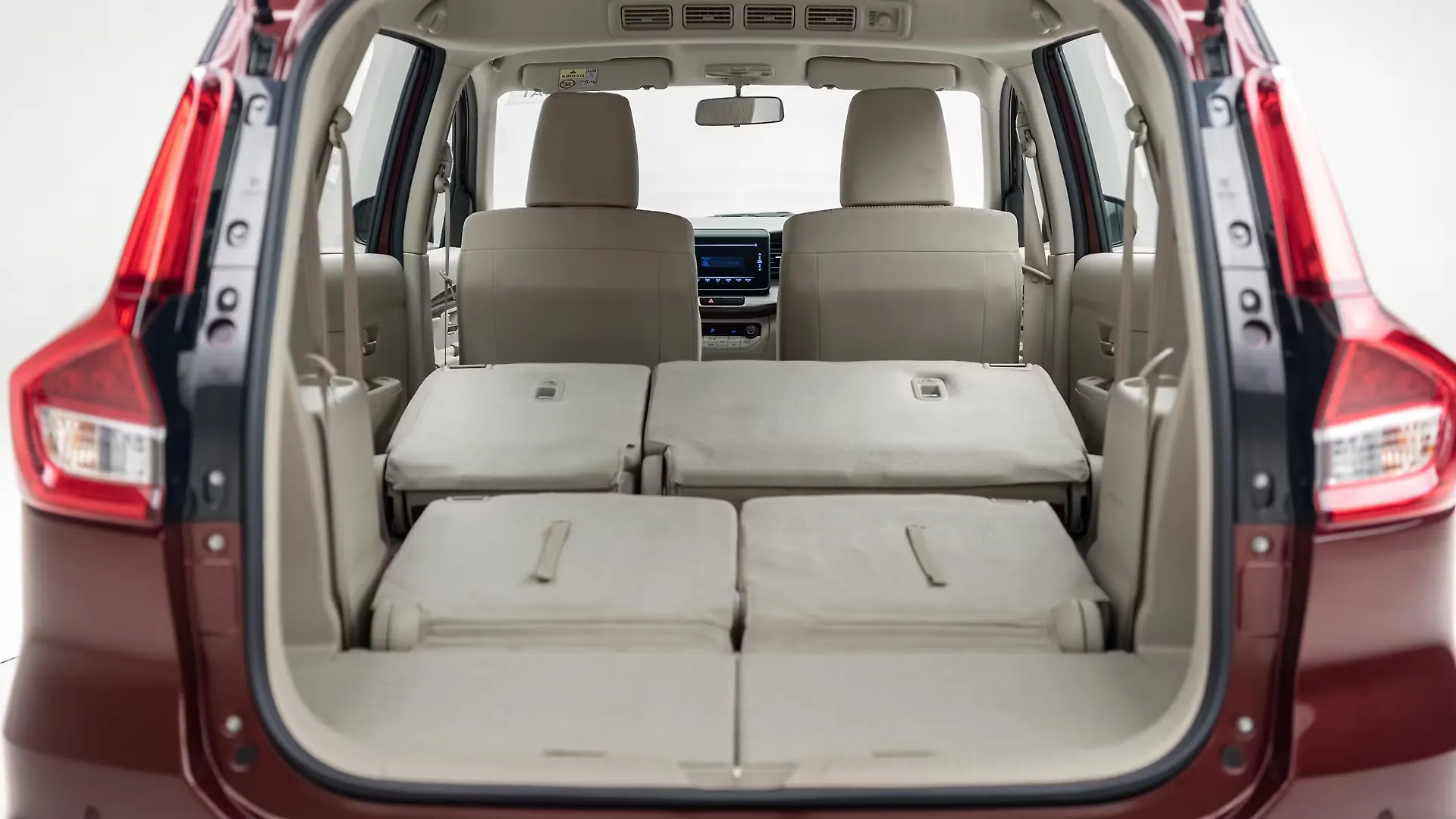 Ertiga Bootspace Second and Third Row Folded Image, Ertiga Photos in