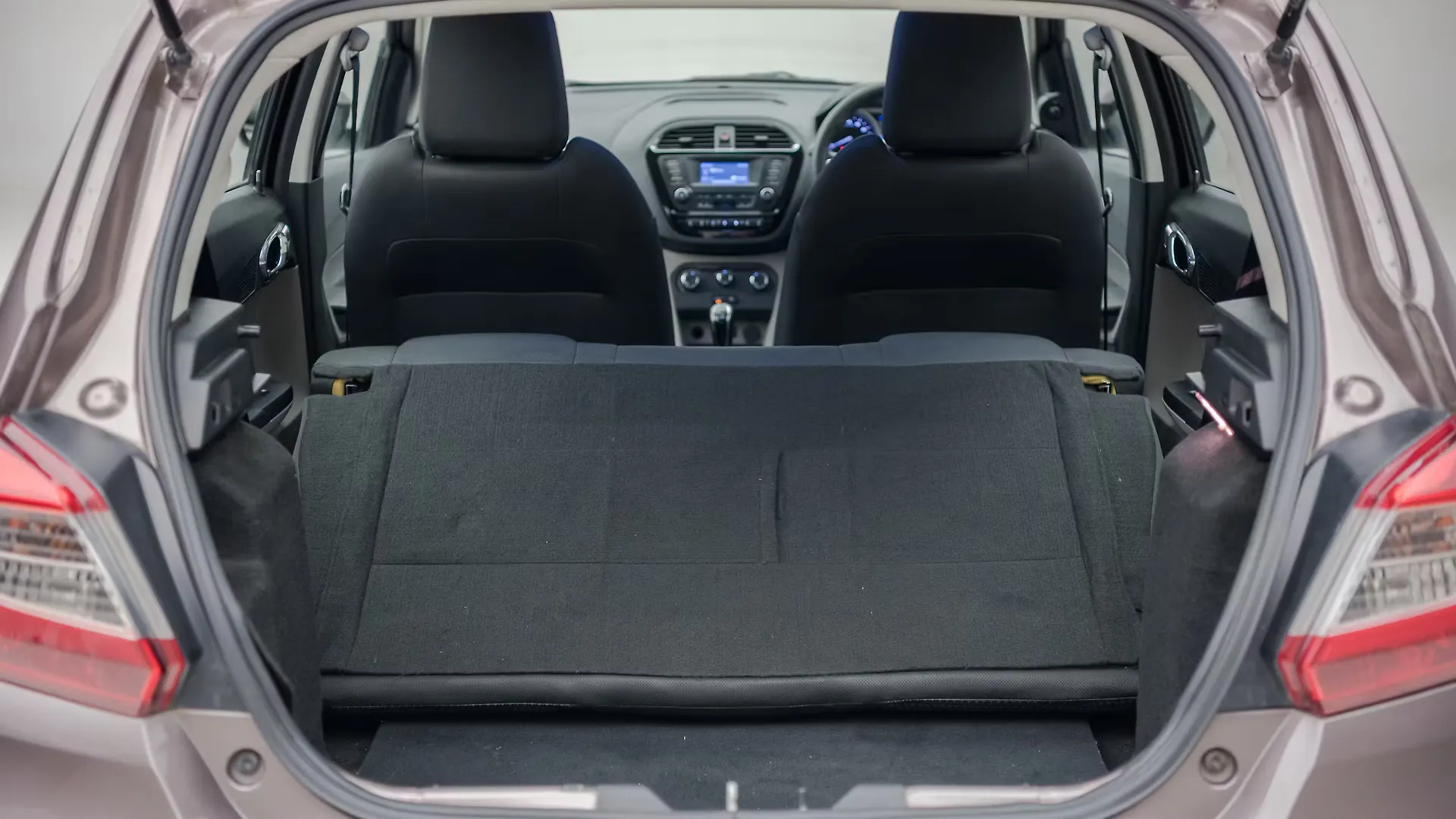 Tiago Bootspace Rear Seat Folded Image, Tiago Photos in India CarWale