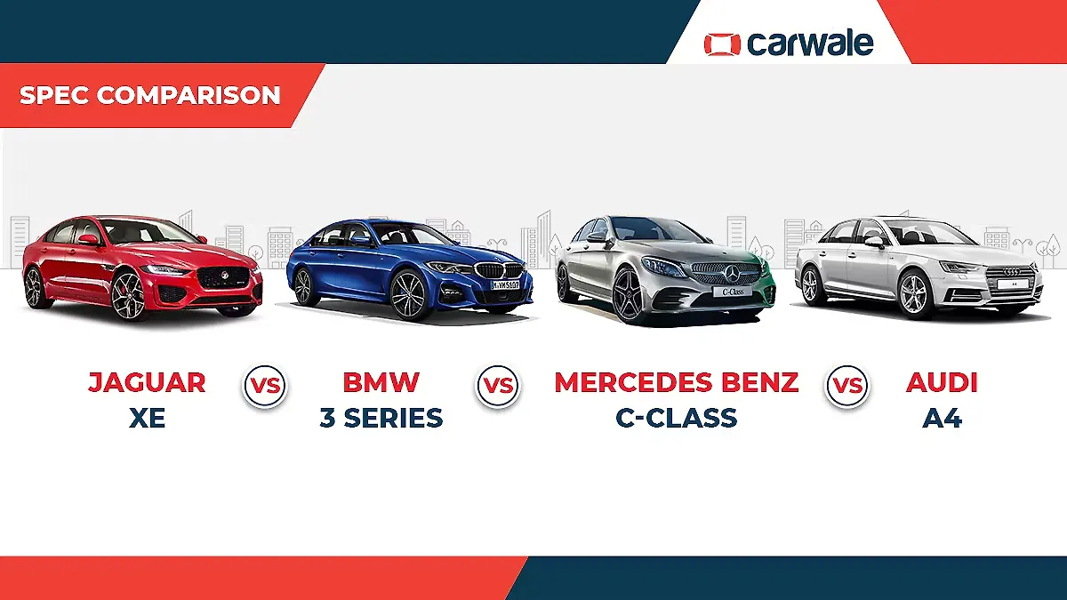 Spec Comparo Jaguar Xe Vs Bmw 3 Series Vs Mercedes Benz C Class Vs Audi A4 Carwale