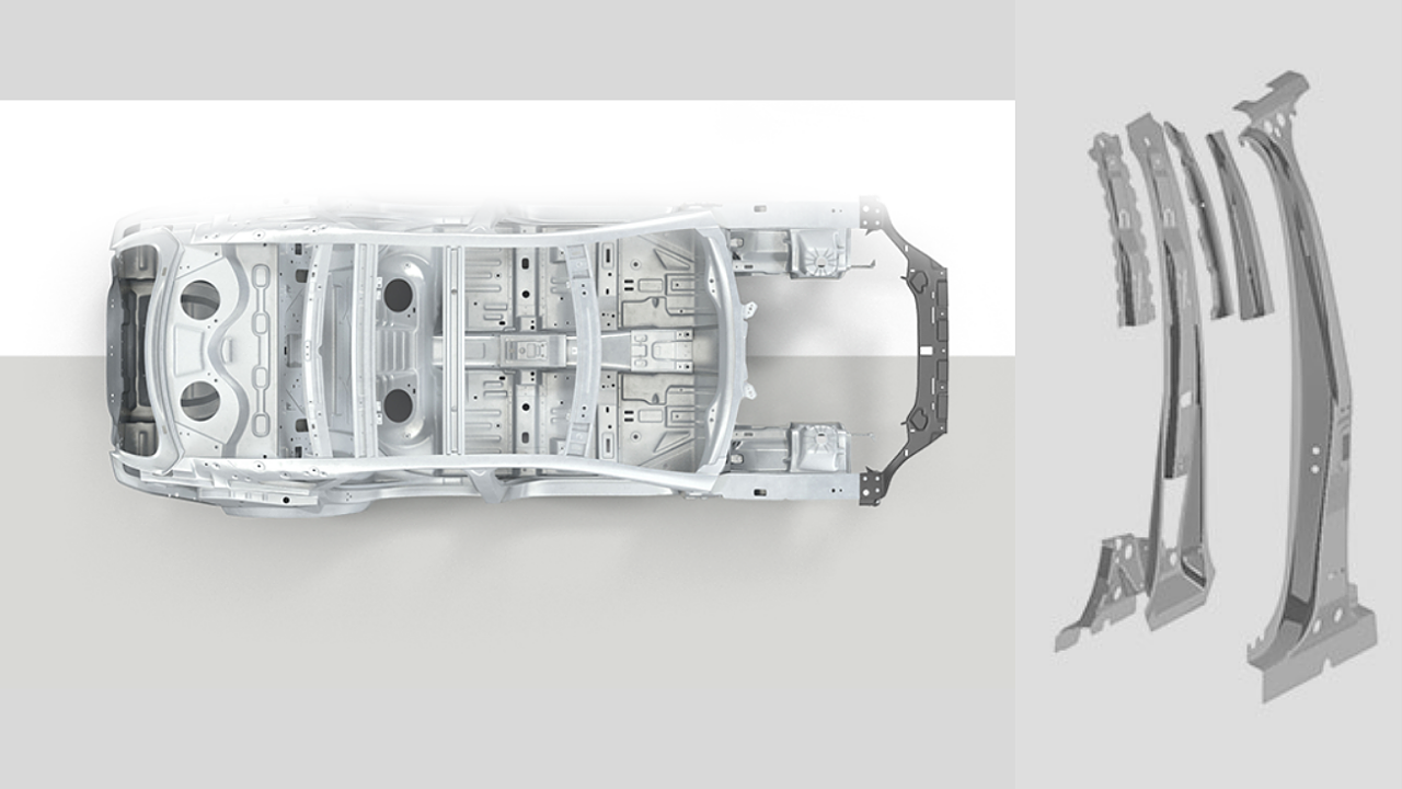 Aluminium parts in a vehicle Aluminium parts in a vehicle