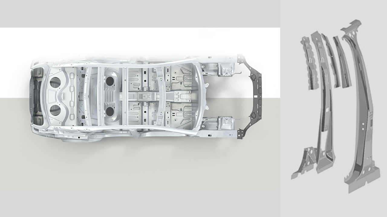 Aluminium parts in a vehicle