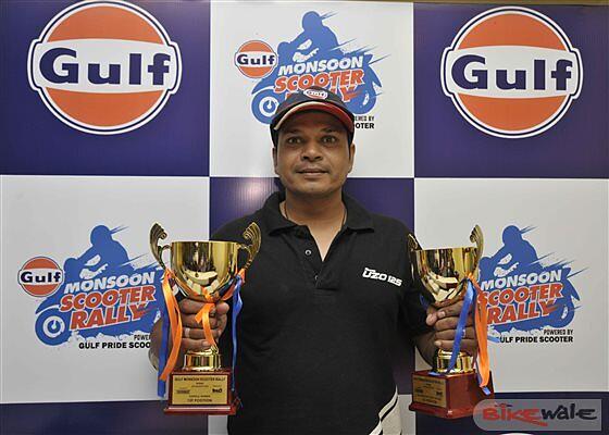 Shamim Khan wins the Gulf Monsoon Scooter Rally