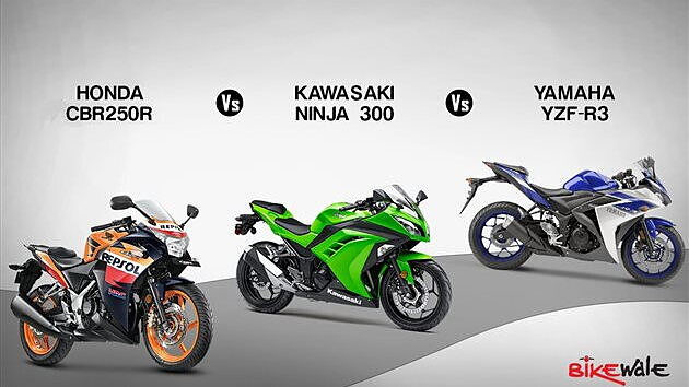 olie flaske At adskille Yamaha YZF-R3 vs Kawasaki Ninja 300 vs Honda CBR250R: Spec comparison -  BikeWale