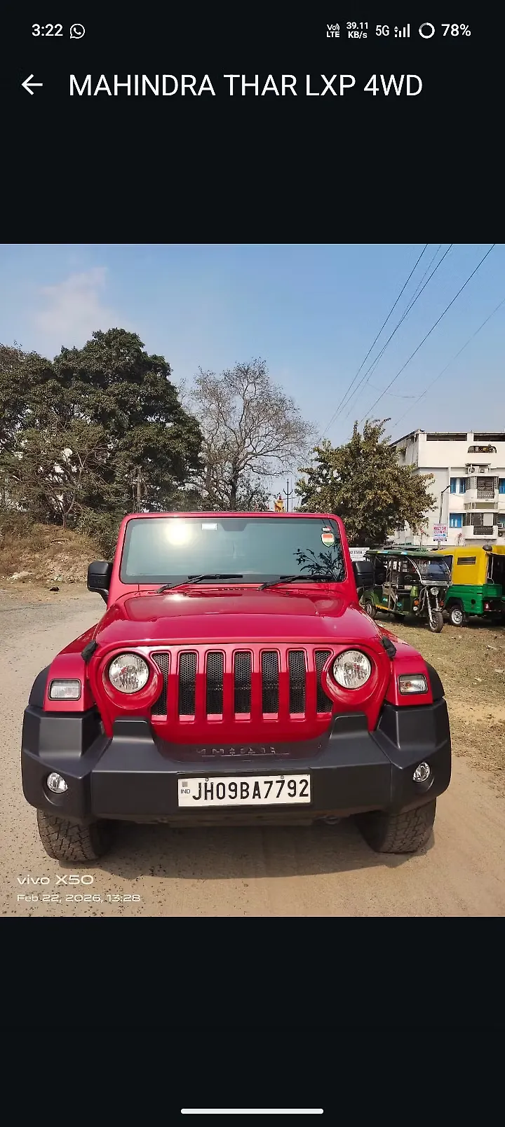 2022 Mahindra Thar LX Convertible Petrol AT 2022 Mahindra Thar LX Convertible Petrol AT