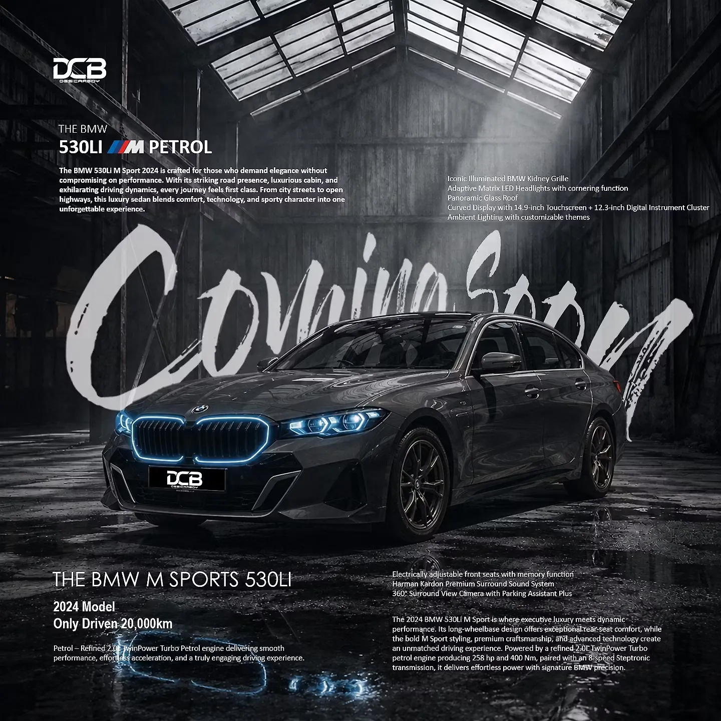 2024 BMW 5 Series 530Li Petrol 2.0L Turbo Automatic Aluminium Satinated 2024 BMW 5 Series 530Li Petrol 2.0L Turbo Automatic Aluminium Satinated