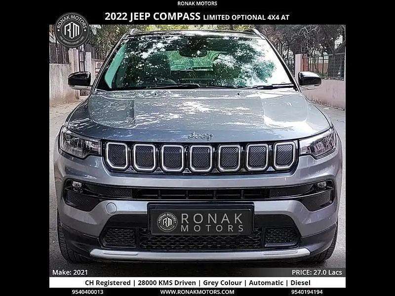 Second Hand Jeep Compass 80 Anniversary 2.0 Diesel 4X4 AT in Chandigarh