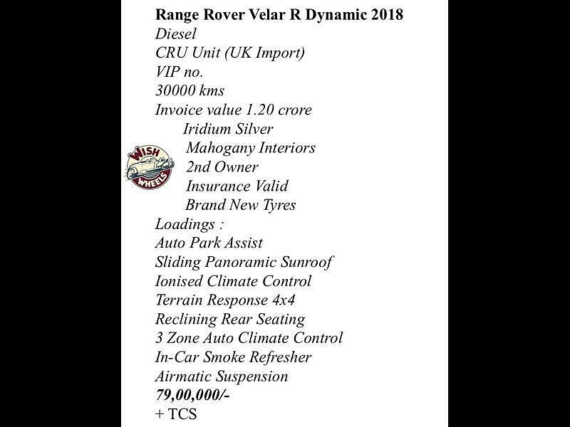 Land Rover Range Rover Velar 2.0 R-Dynamic SE Diesel 180