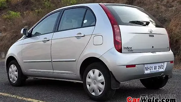 Indica Vista [2012-2014] Left Rear Three Quarter Image, Indica Vista