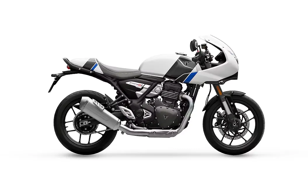Triumph Thruxton 400 Pearl Metallic White / Storm Grey Colour