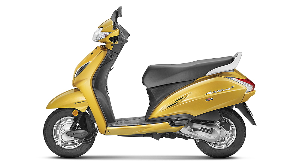 Yellow colour scooty new arrivals