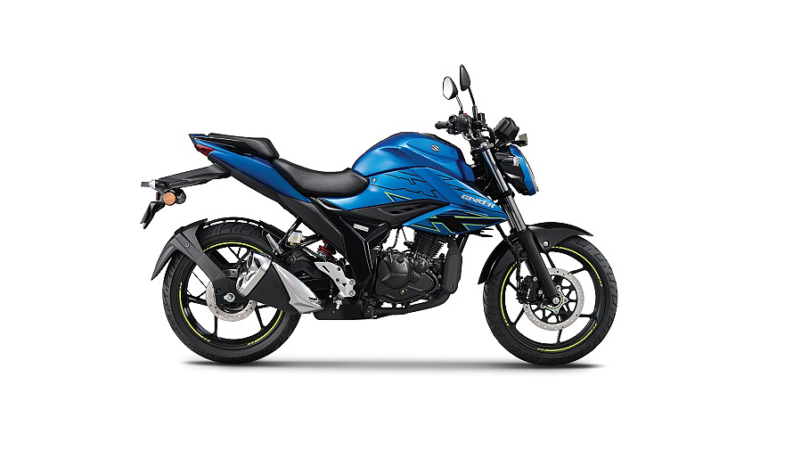 Gixxer bike outlet blue colour