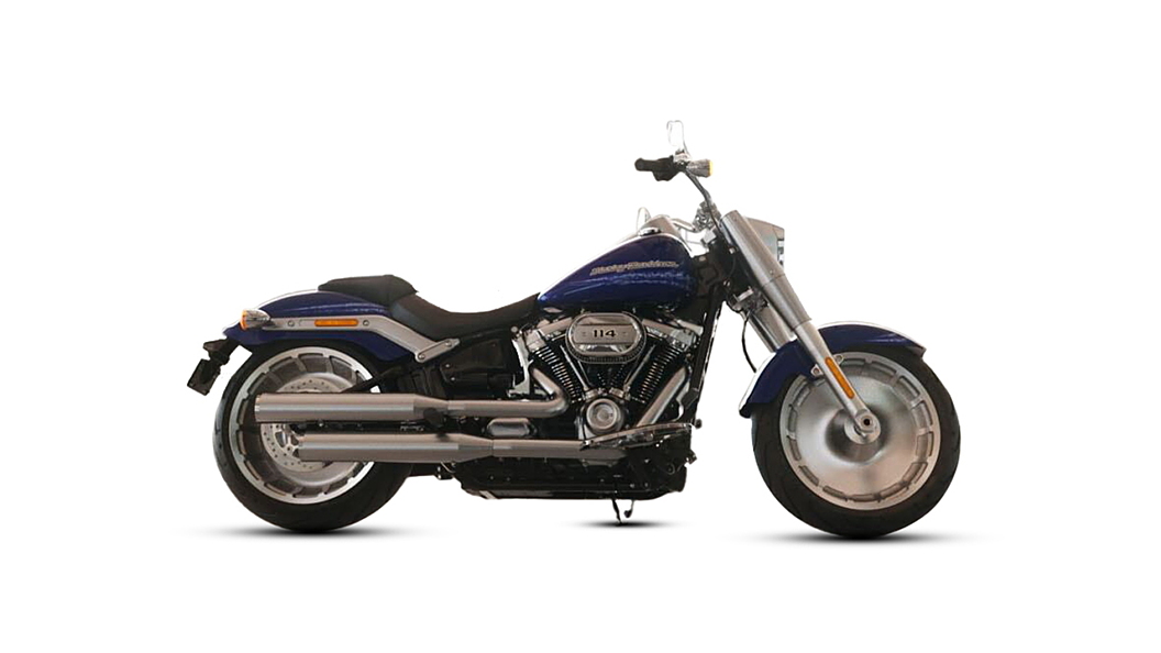 Harley davidson fatboy discount blue