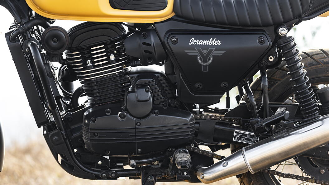 Yezdi Scrambler Engine From Left Image – BikeWale