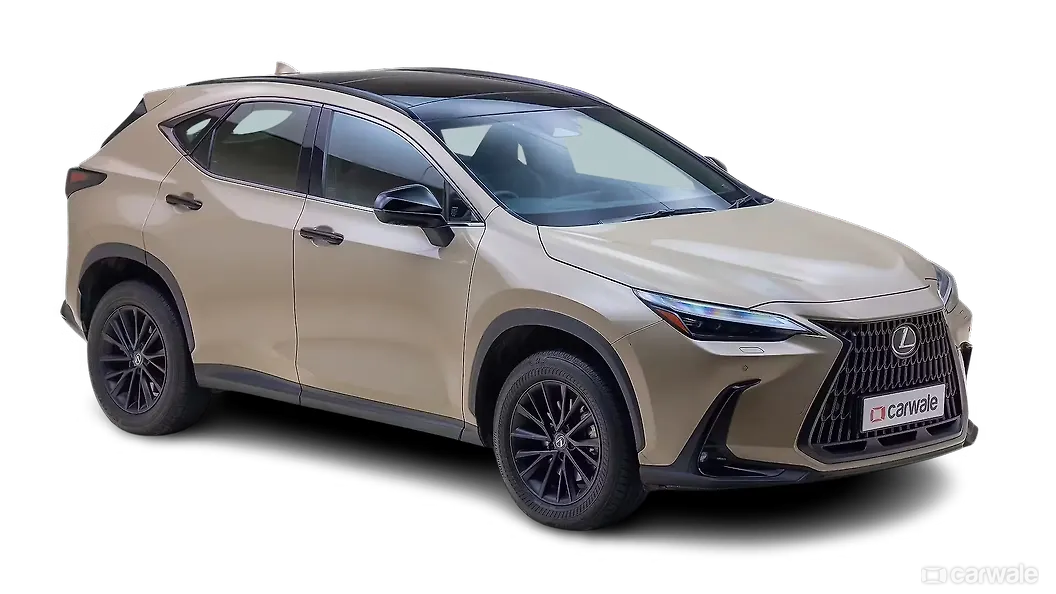 लेक्सस एनएक्स ठीक सामने तीन चौथाई